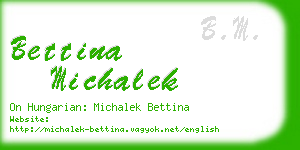 bettina michalek business card